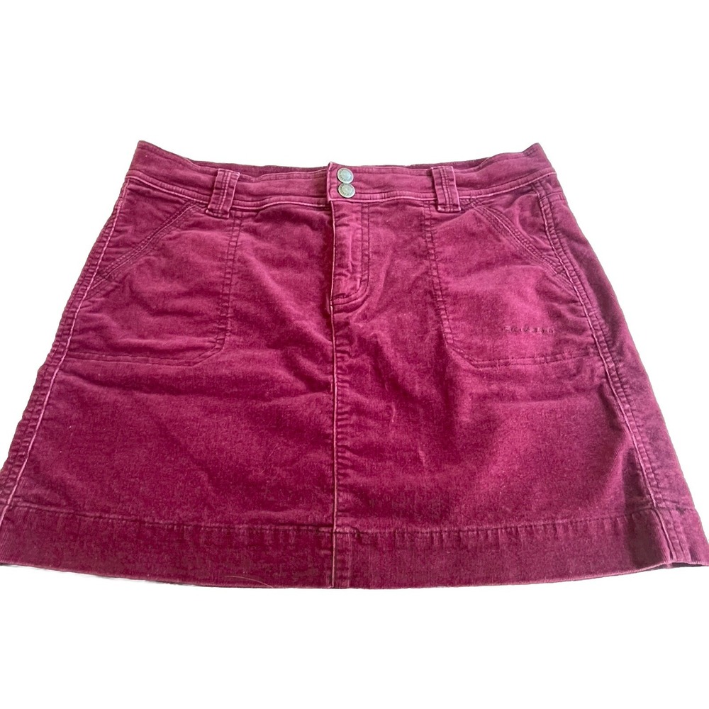 DKNY Corduroy Burgundy Skirt size 12 Above The Knee/ Mini 33in Waist